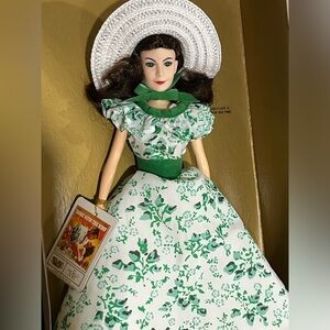 Vintage 1993 Gone With the Wind Scarlett O’Hara Portrait World Doll Green Dress